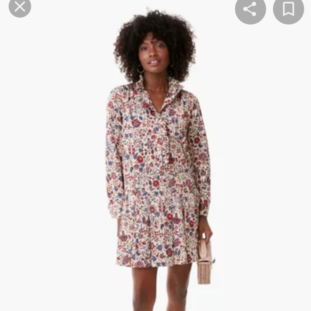 Tuckernuck Indigo Chintz Tate Dress NWOT